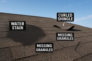 commercial roof damage indicators