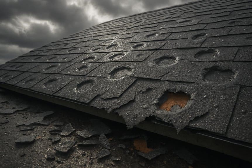 hail damage affects roofing