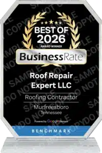 Best of 2026 Business Rate Award Winner Roof Repair Expert LLC Roofing Contractor Murfreesboro Tennessee